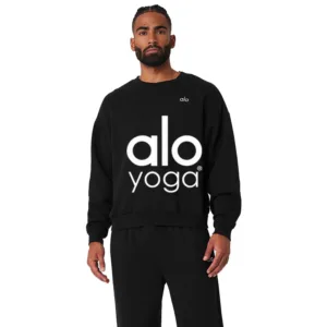 Aloyoga autumn new couple hoodie loose American retro trend versatile round neck high-end feeling for both men and women [Brand] ALO