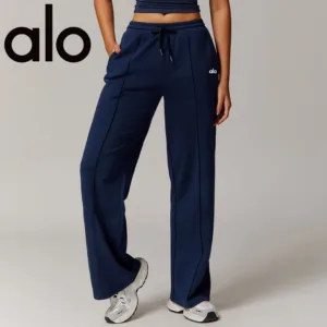 Alo yoga sports pants, outdoor straight leg casual pants, autumn and winter loose sweatpants, women’s running yoga clothes, cross-border original label