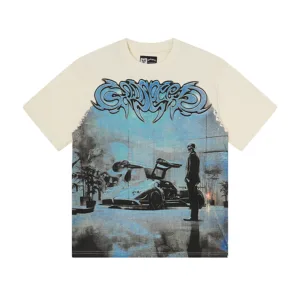 Godspeed Vintage Rock Graphic T-Shirt – 240g Heavyweight Cotton Loose Fit Streetwear Tee【3183】