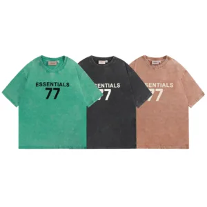 ESSENTIALS FOG Diffusion Line Trendy Brand Reflective Letter Print Loose Heavyweight Pure Cotton Short Sleeve T-Shirt Moisture Wicking [866]