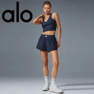 Alo Yoga Original Logo Official Website Same Style Sports Tennis Skirt Pants Women’s slimming high waist yoga pants Outdoor fitness shorts