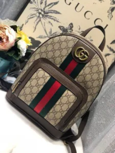 GUCCI Unisex Ophidia Backpack Fashionable and Unique Genuine Leather Breathable Comfortable Backpack [547965]