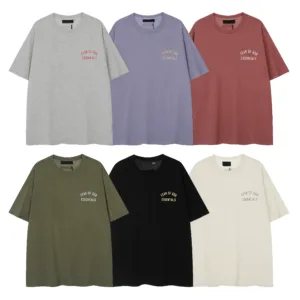 FEAR OF GOD ESSENTIALS American Style Pure Cotton Unisex Loose Casual Niche FOG Short-Sleeve T-Shirt【2509】(Part of a set with [2520])