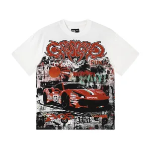 Godspeed Vintage Rock Graphic T-Shirt – 240g Heavyweight Cotton Loose Fit Streetwear Tee【3186】