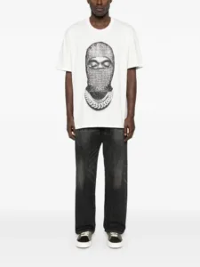 Ih Nom Uh Nit  American Trendy Brand Stranger Things Masked Man Short Sleeve Unisex High Street Summer Printed T-shirt