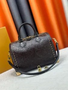 LV Women’s Boston Bag, Vintage Pillow Bag with High-End Feel, Fashionable Crossbody & Shoulder Handbag