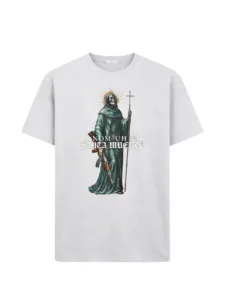 Ih Nom Uh Nit Pearl Masked Man Print T-shirt, Back Letter, European and American Fashion, Half-sleeve, Summer Fashion Brand