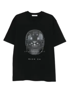 Ih Nom Uh Nit   American Style Ih Nom Uh Nit Stranger Things Masked Person Short Sleeve Men’s Ins High Street Summer T-Shirt Fashion Brand for Women