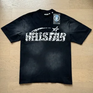 Hellstar Vintage Washed Graphic T-Shirt – 250g Heavyweight Cotton Streetwear Tee【6811】