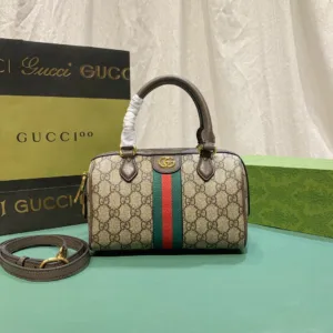 Gucci Ophidia Series Handbag Boston Bag Genuine Leather Shoulder Crossbody Fashionable Monogram Pillow Bag [772053]