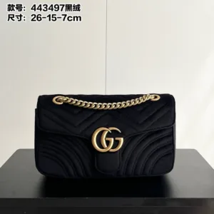 GUCCI GG Marmont Heart Velvet Chain Bag Single Shoulder Crossbody Women’s Bag【443497】