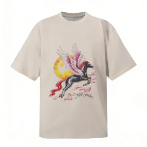 【Final Sale】Melt New Pegasus Print High Street Style Trendy Unisex Short Sleeve T-Shirt [M002]