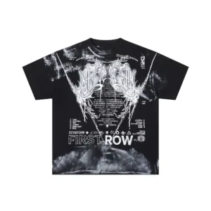 FIRST ROW Y2K TRIBAL CROP TEE – 2026 Latest Trendy Western Streetwear Short Sleeve T-Shirt [F505]