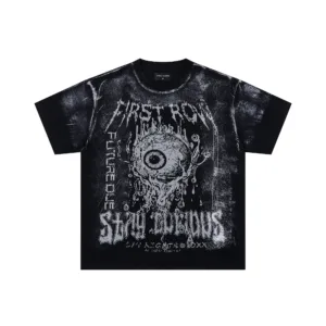 FIRST ROW STAY CURIOUS EYEBALL FOIL TEE – Streetwear Short Sleeve T-Shirt [F106]