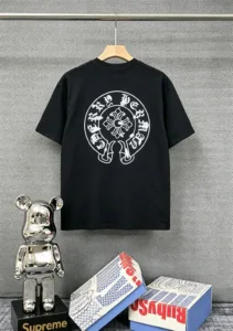 Chrome Hearts Sanskrit Tricolor Blurred Letter Print T-Shirt (DT116) – 250g Heavyweight Cotton Tee
