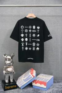 Chrome Hearts Sanskrit Letter Printed Short Sleeve T-Shirt [DT11]
